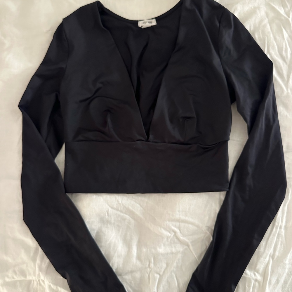 Garage Black Long Sleeve Top